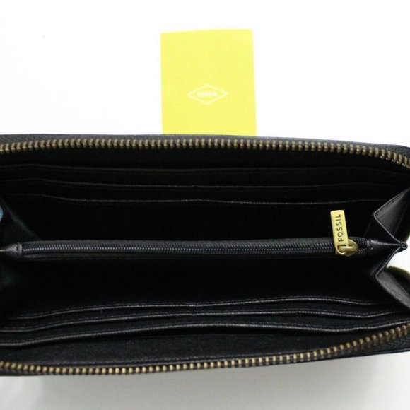 Fossil Tiegan Leather Zip Around Clutch Wallet - Picture 3 of 5